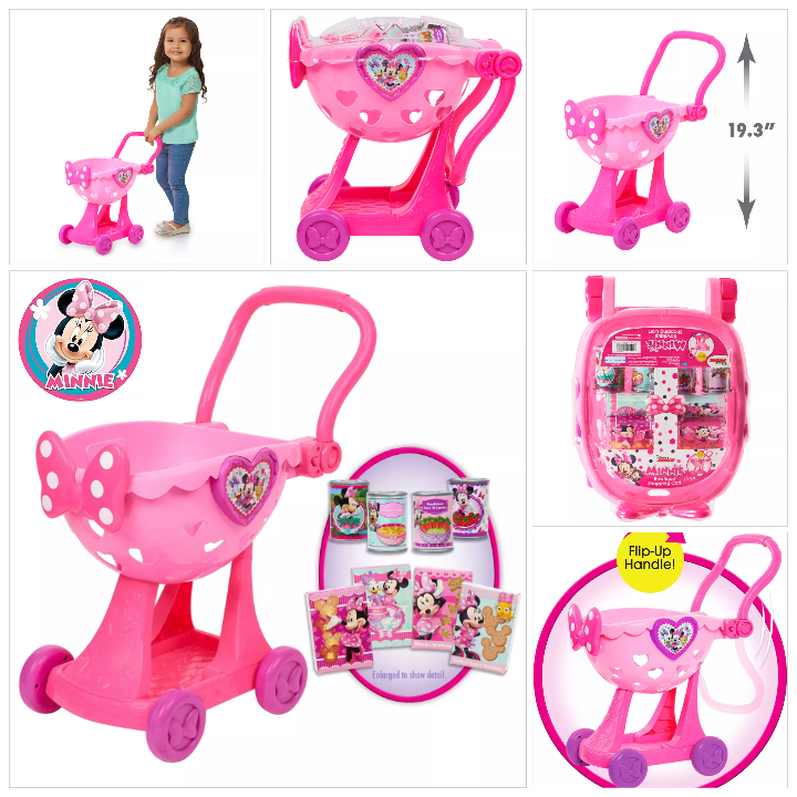 รถเข็นช๊อปปิ้งคาร์ทมินนี่ Minnie Happy Helpers Bowtique Shopping Cart Pink