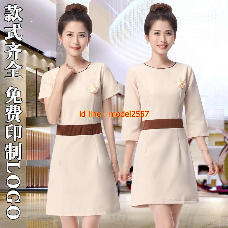 S6109010 ชุดพนักงานนวดสปา ชุดพนักงานเสริมสวย ชุดทำงาน ชุดสูท สีภาพ S-3XL S6109010 ชุด
