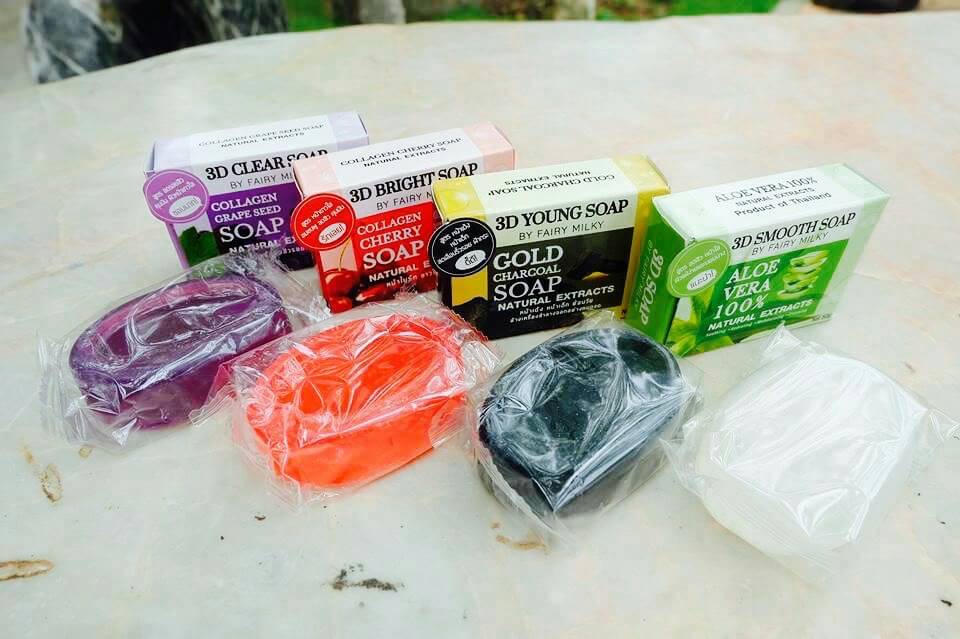 สบู่เชอร์รี่แดง (Collagen Cherry Soap 3D Bright Soap By Fairy Milky)