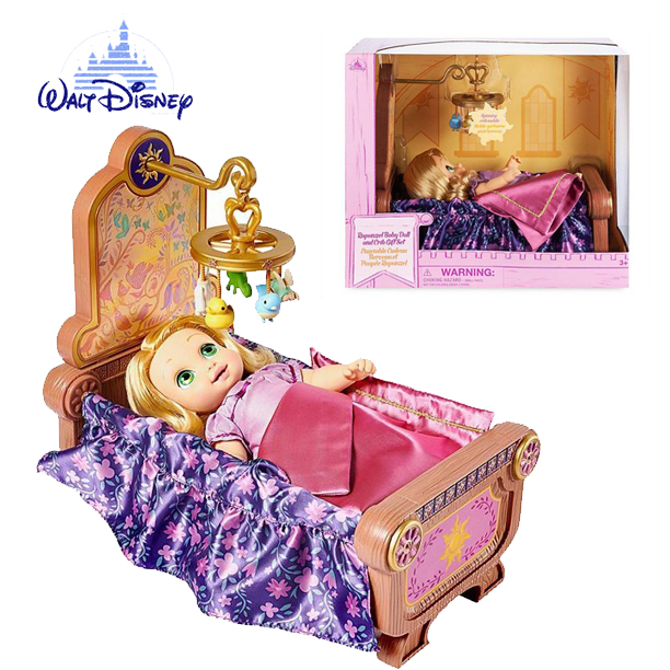 ใหม่✨พร้อมกล่อง Disney Animators' Collection Rapunzel Baby Doll and Crib Gift Set ราคา 4,250.- บาท