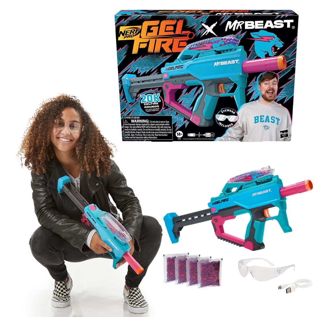 NEW ‼ Mr.Beast 🔥จาก🇺🇸 🔫 NERF Pro Gelfire X MrBeast Full Auto Blaster & 20,000 Gelfire Rounds ราคา 3,490 บาท