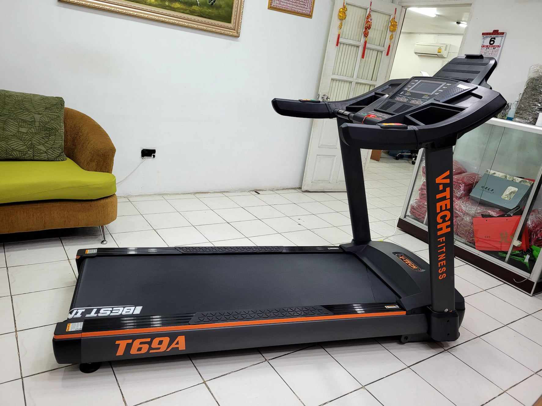 ลู่วิ่งไฟฟ้า V TECH รุ่น T69A วีเทค มอเตอร์AC ลู่วิ่งฟิตเนส ลู่วิ่งMotorAC Commercial