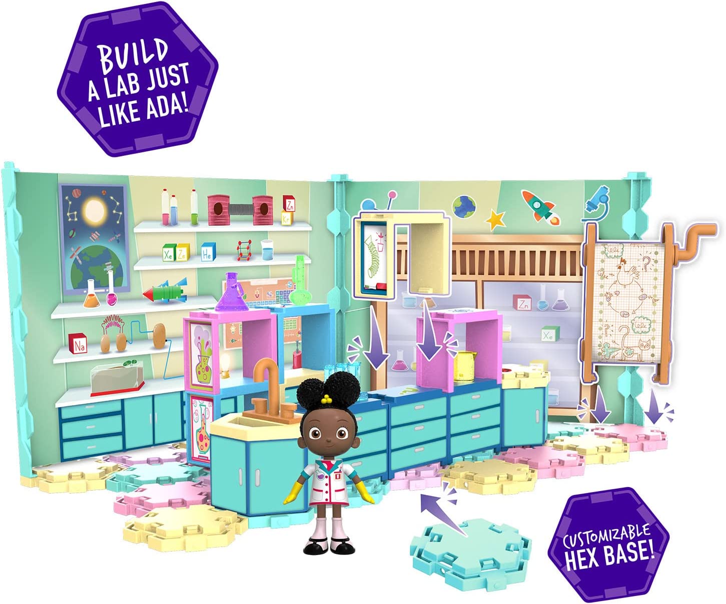 ห้องทดลองสุดอัศจรรย์Ada Twist Deluxe Create-A-Lab Playset, STEM Toy Figures and Playsets ,Kids Toys for Ages 3 + ราคา : 1,290 บาท