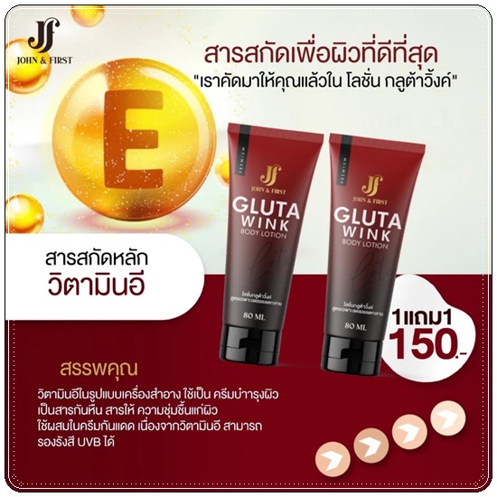 โลชั่นกลูต้าวิ้งค์ Gluta Wink Body Lotion (1แถม1)