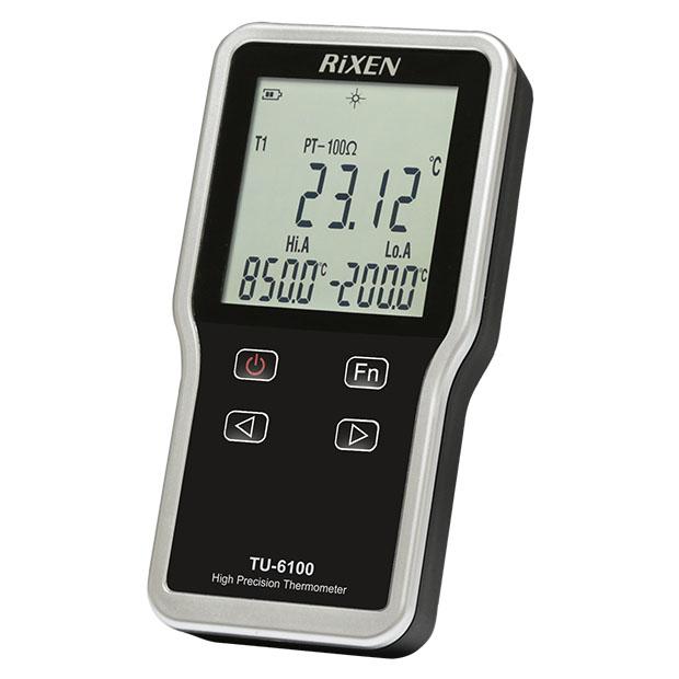 Rixen รหัส TU-6100 เครื่องวัดอุณหภูมิRTD 2ช่องโพรบ,RTD thermometer TU-6100 high precision 0.01,RTD dual input,dual alarm,IP66 waterproof type