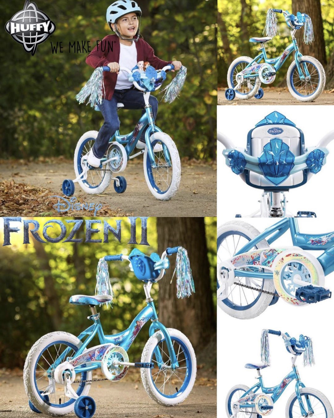 พร้อมส่ง💯 จักรยานเด็กลาย โฟรเซ่น ภาค2 Huffy Disney Frozen 2 Cruiser Bike 16”