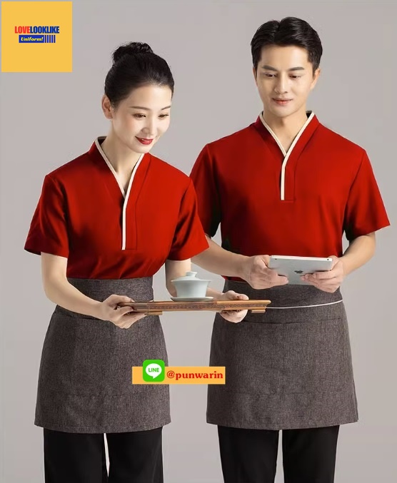 G6202006 เสื้อพนักงานร้านอาหารญี่ปุ่น เกาหลี เสื้อกิโมโน ร้านอาหารญี่ปุ่น สีภาพ S M L XL 2XL 3XL G6607001 ตัว