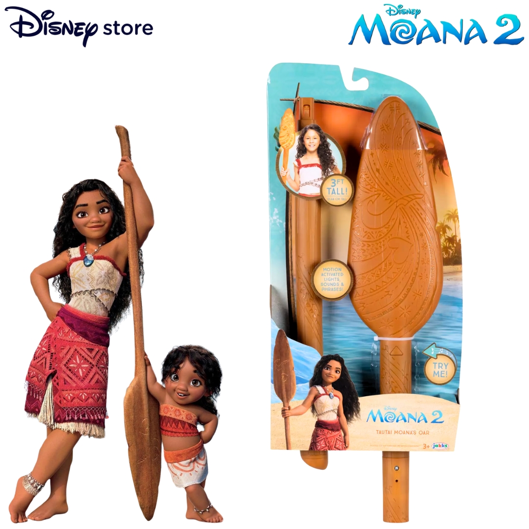 นำเข้า 🇺🇸 🛶 ก้าวสู่การผจญภัยครั้งใหม่ชุดของเล่น Tautai Moana's Light-Up Oar with Sound Effects – ไม้พายสุดเท่ของ Moana 2