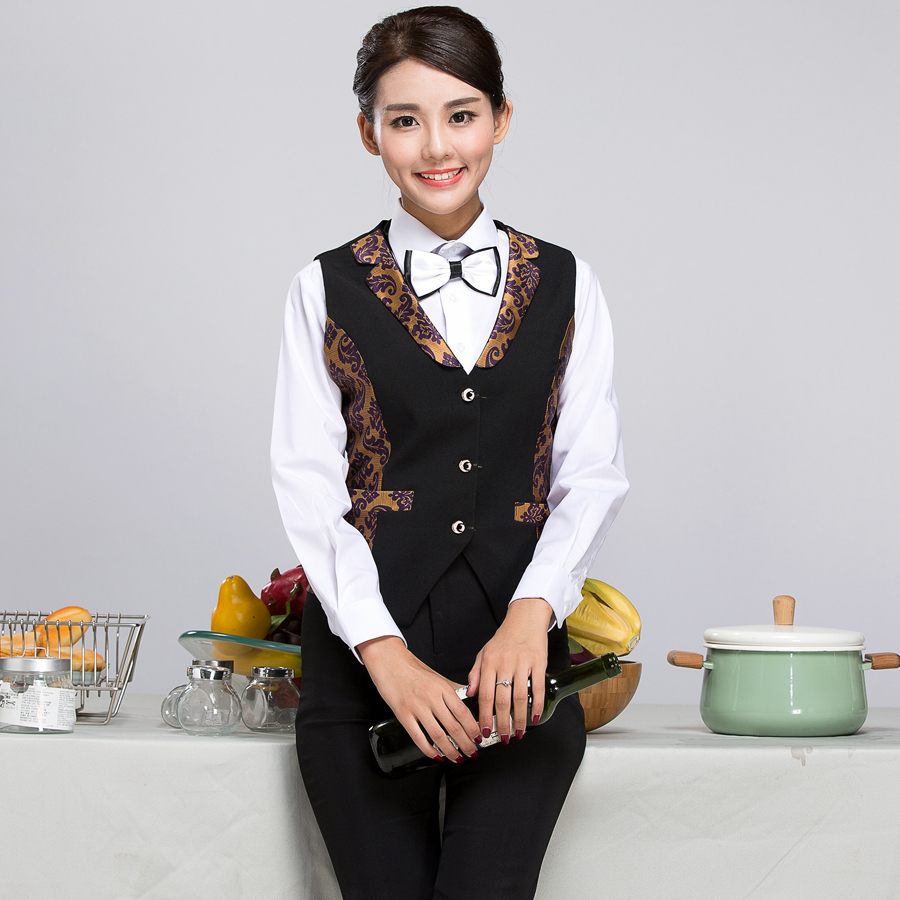 N6205003 ชุดพนักงานไนท์คลับ,Night wear,Tooling Bar Waiter,ชุดพนักงานบาร์,ชุดพนักงานโรงหนัง,ชุดพนักงานโรงละคร คาซิโน สีภาพ M-4XL N6205003 เสื้อกั๊กตัวเดียว