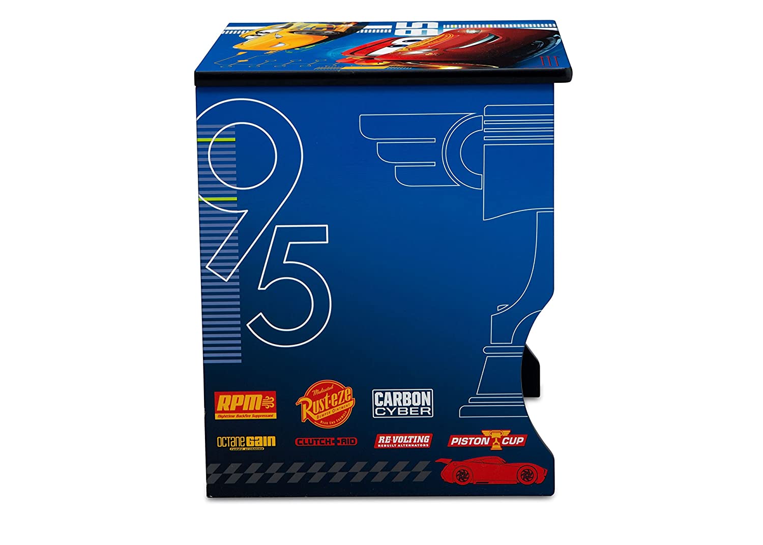 โต๊ะไม้ พร้อมที่เก็บของ ลายแมคควีน คาร์ส Delta Children Side Table with Storage, Disney/Pixar Mcqueen Cars ราคา 1790 บาท