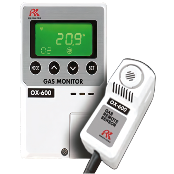 RikenKeiki รุ่นOX-600-10เครื่องตรวจวัดแก๊สออกซิเจนสายเซนเซอร์10เมตร,Oxygen monitor range 0-25% with 10meter sensor cable,Dry battery Specification