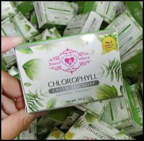 สบู่เขียวคลอโรฟิลล์ กรีนที Chlorophyll Green Tea Soap By B White
