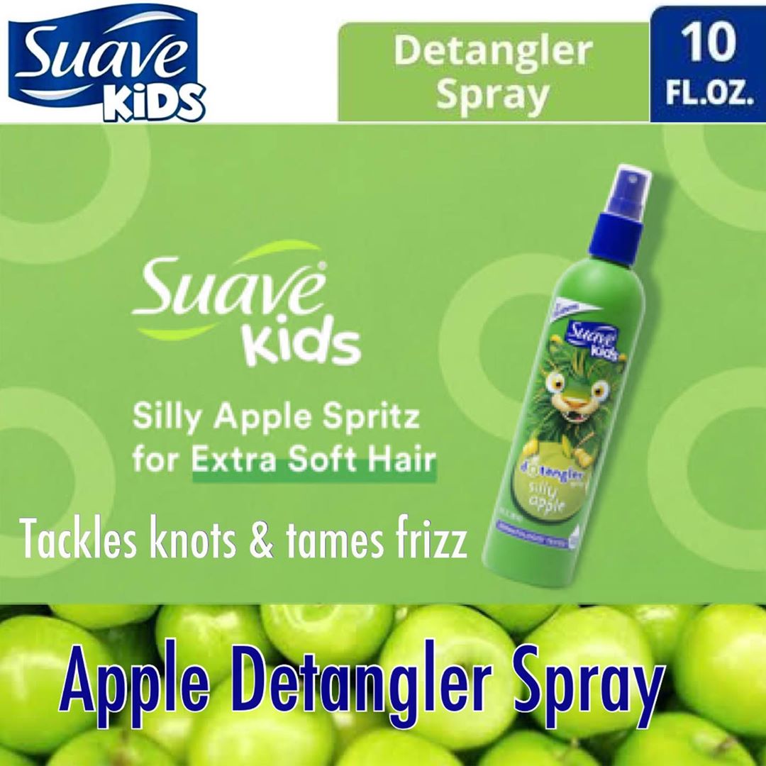 สเปรย์บำรุงผมป้องกันผมพันกัน Suave Kids Apple Detangler Spray, 10 oz