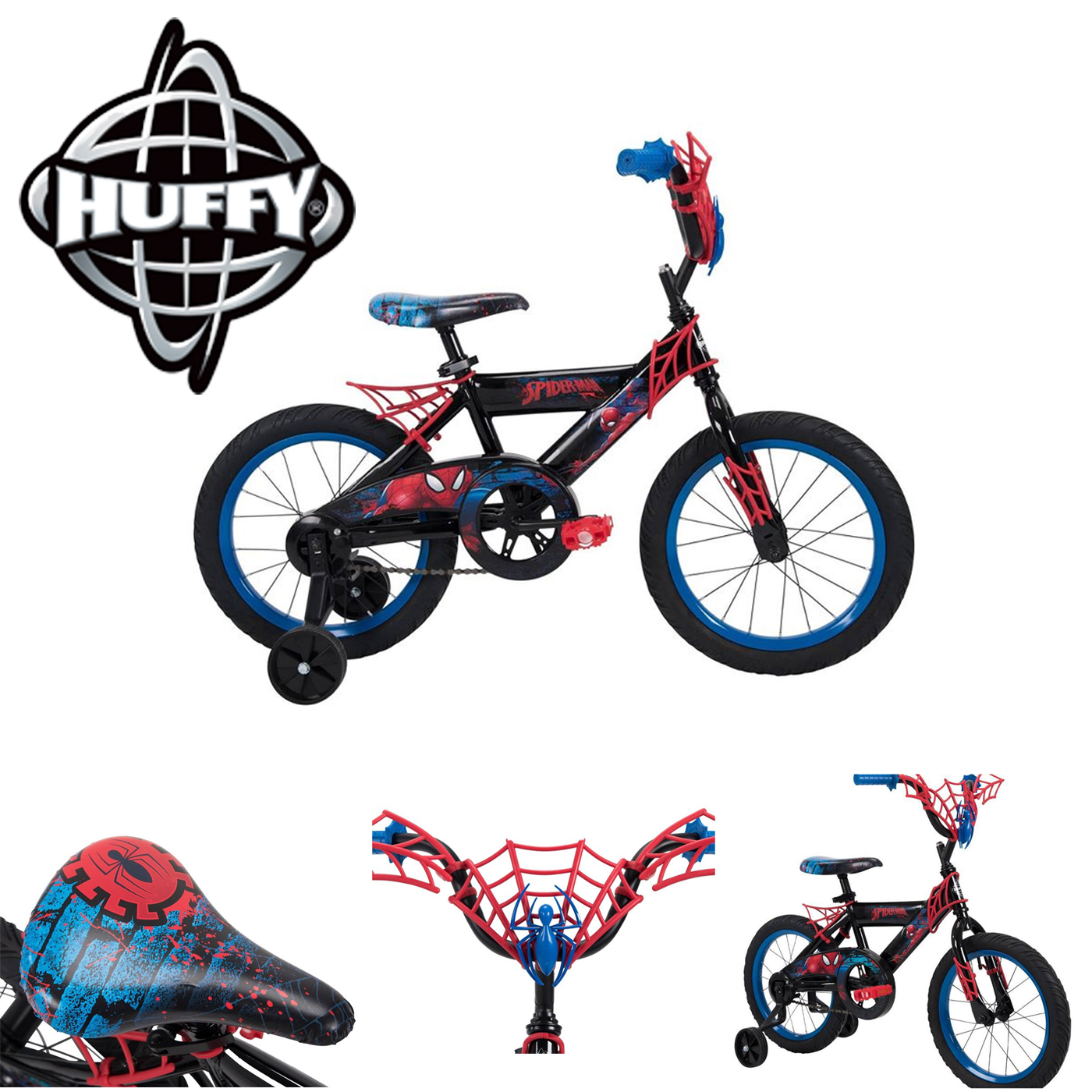 จักรยาน Huffy Marvel 16" Spider-Man Kids' Bike - Blue ราคา 5,990 - บาท