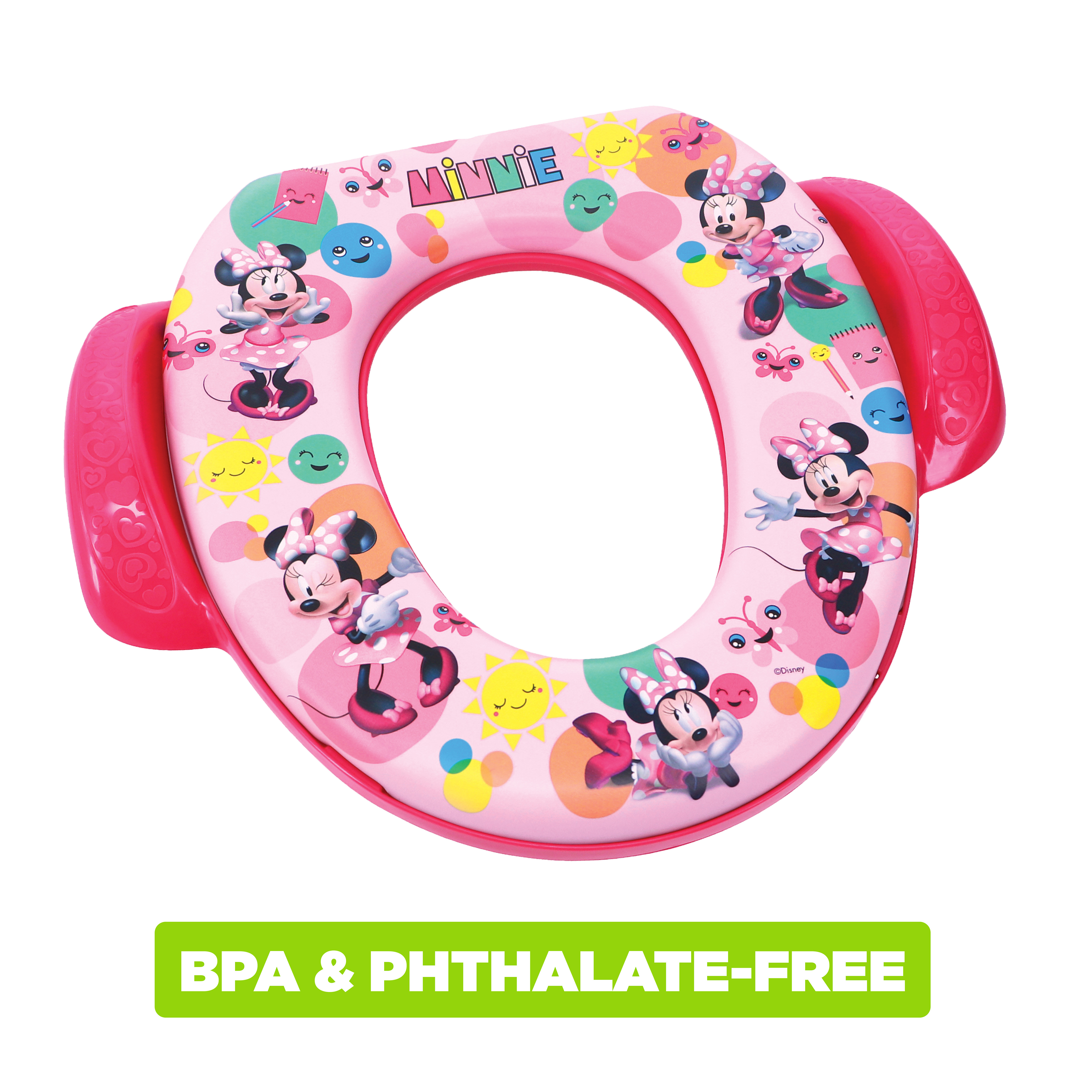 ที่รองชักโครกเด็ก ลายมินนี่ เม้าท์ Disney Minnie Mouse "Pop Attitude" Soft Potty Seat with Potty Hook