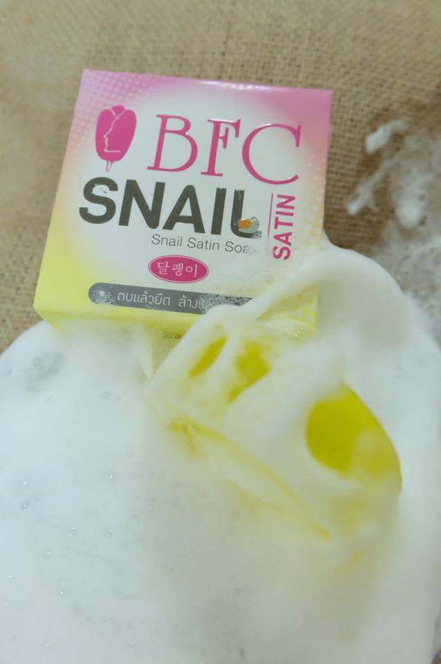 สบู่BFCสเนลซาติน (BFC SNAIL SATIN SOAP) ตบแล้วยืด ล้างแล้วใส