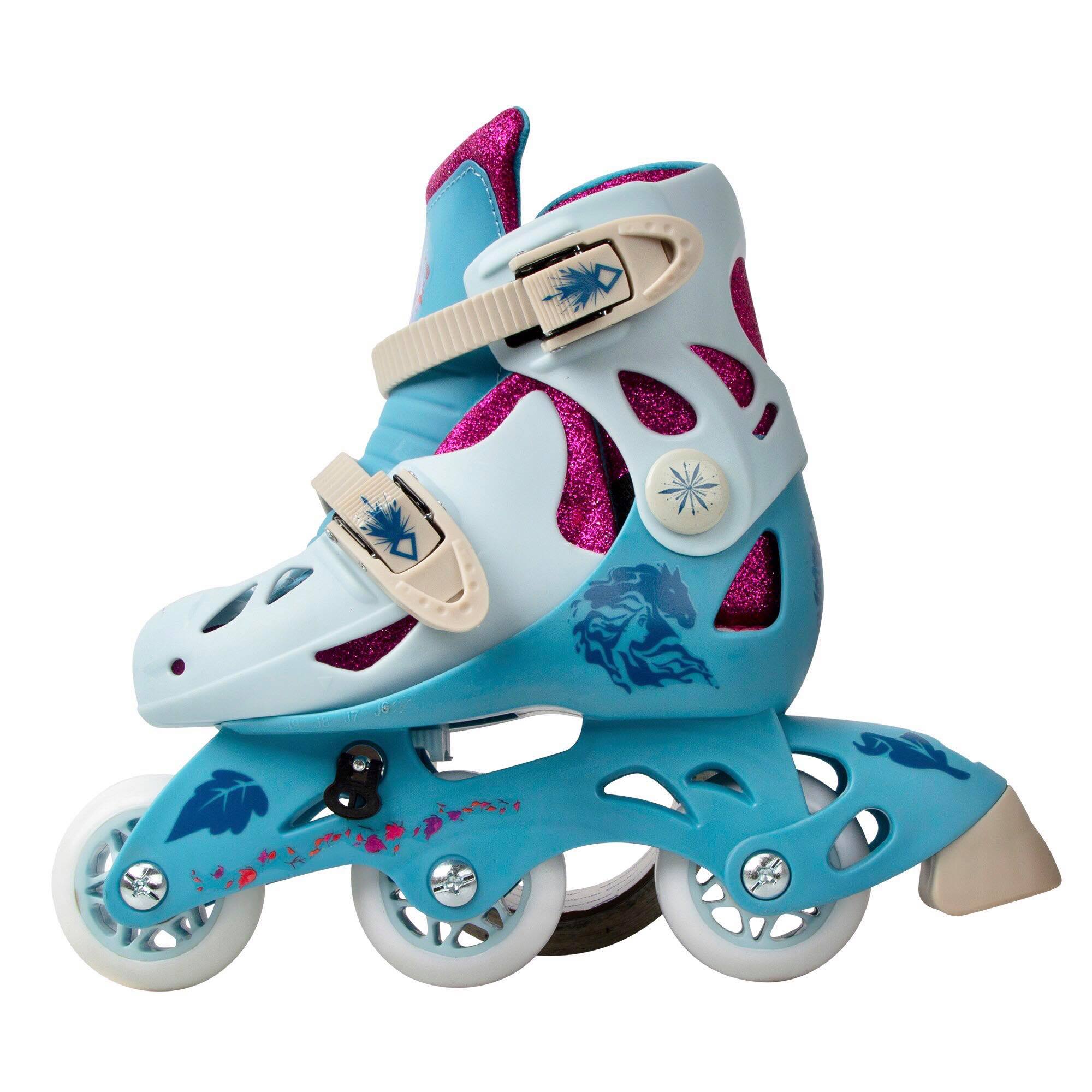ใหม่ล่าสุด รองเท้า โรลเลอร์เบลด Disney Frozen 2 Convertible 2-in-1 Kids Skates, Junior Size 15 - 19 cm