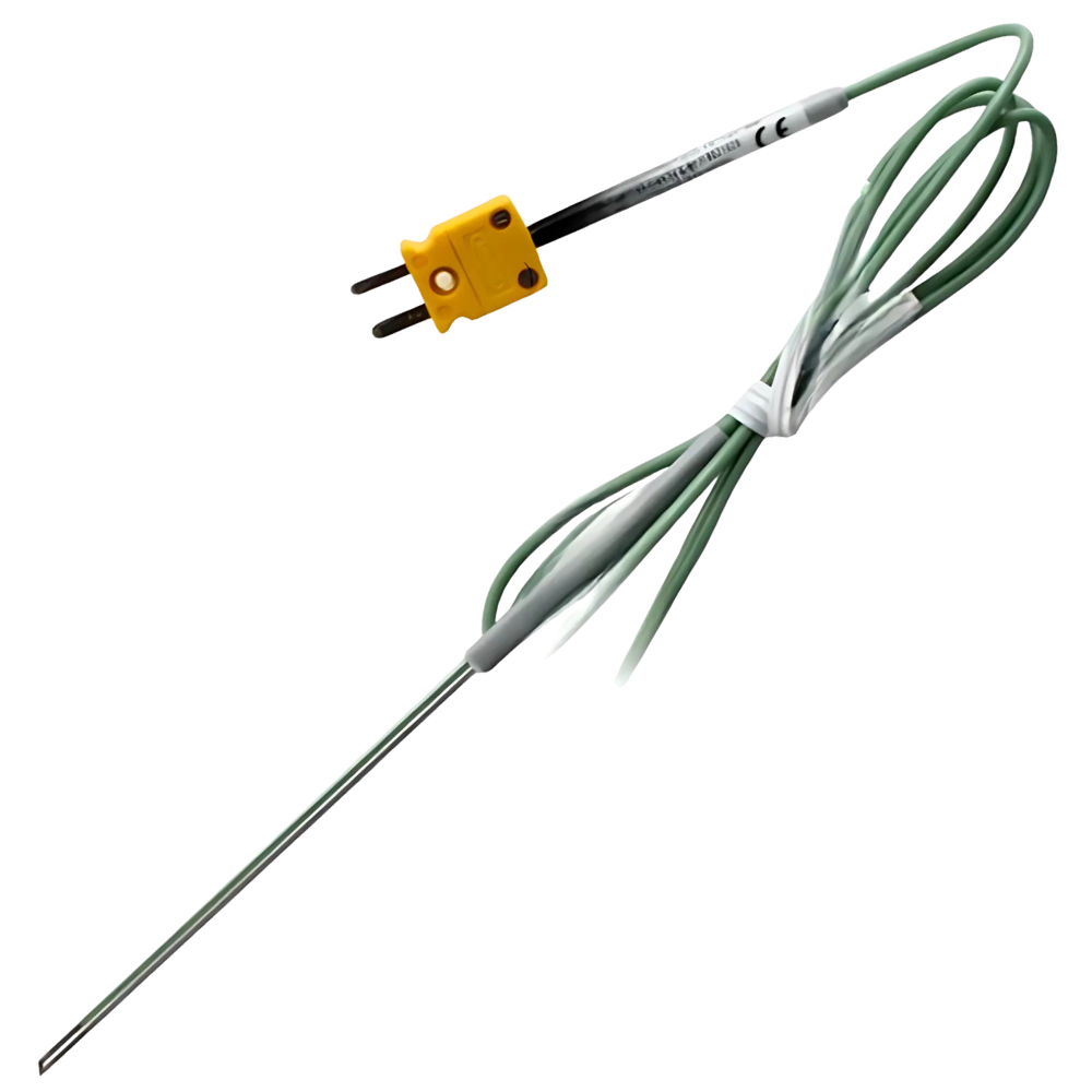 Anritsu รหัส ST-11K-200-TS1-ANP โพรบวัดุณหภูมิอเนกประสงค์รูปทรงเทปยืดหยุ่น , Sharp leaf probes,w/ANP plug,tape length: 2000 mm , head size:φ 3 mm,cable lenght: 1 m , type: K , temp.range: -50°C～210°C