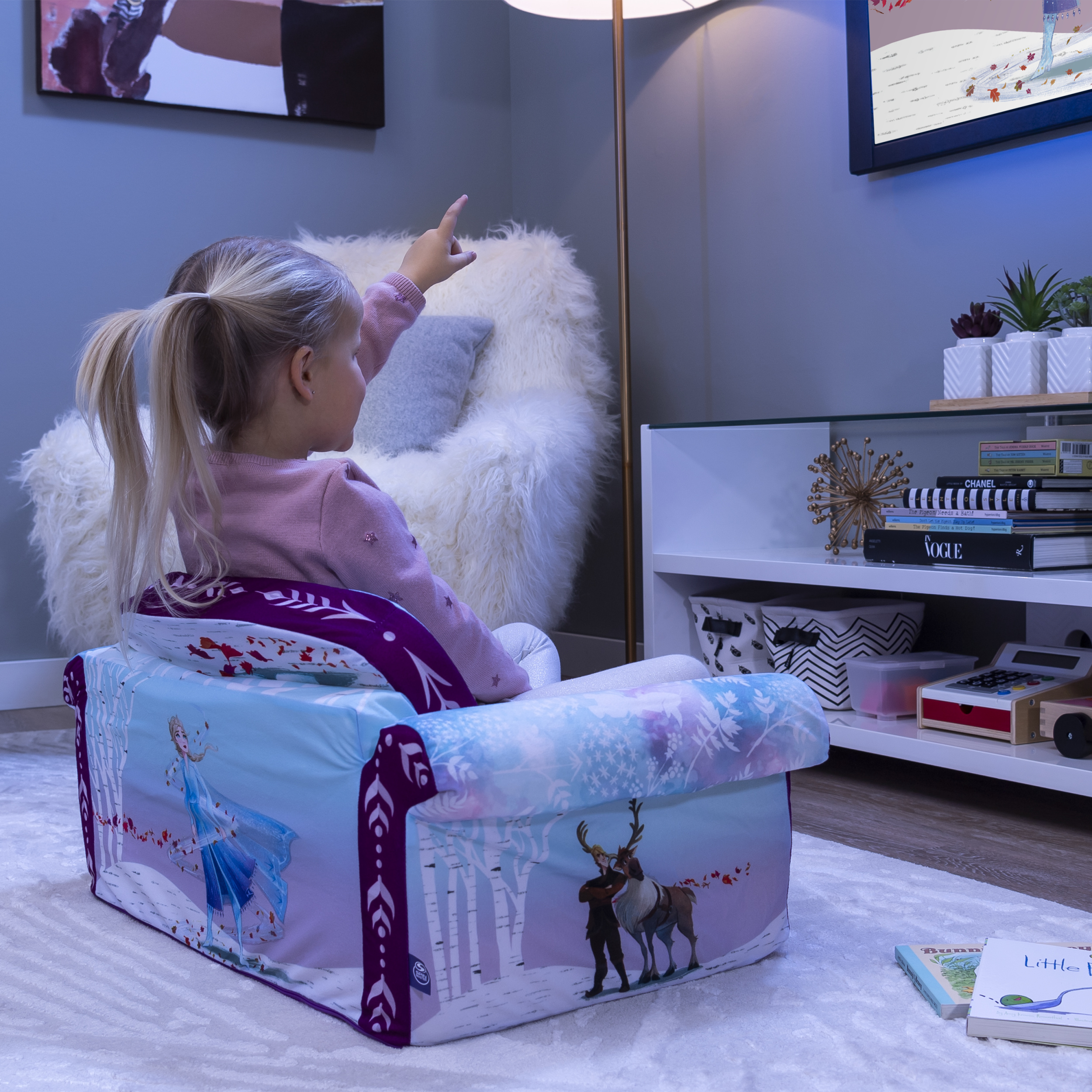 โซฟาเบ้ด ลายโฟรเซ่น 2 สามารถปรับเป็นที่นอนได้ Marshmallow Furniture, Children's 2 in 1 Flip Open Foam Sofa, Disney Frozen 2 , by Spin Master ราคา 3,490 บาท