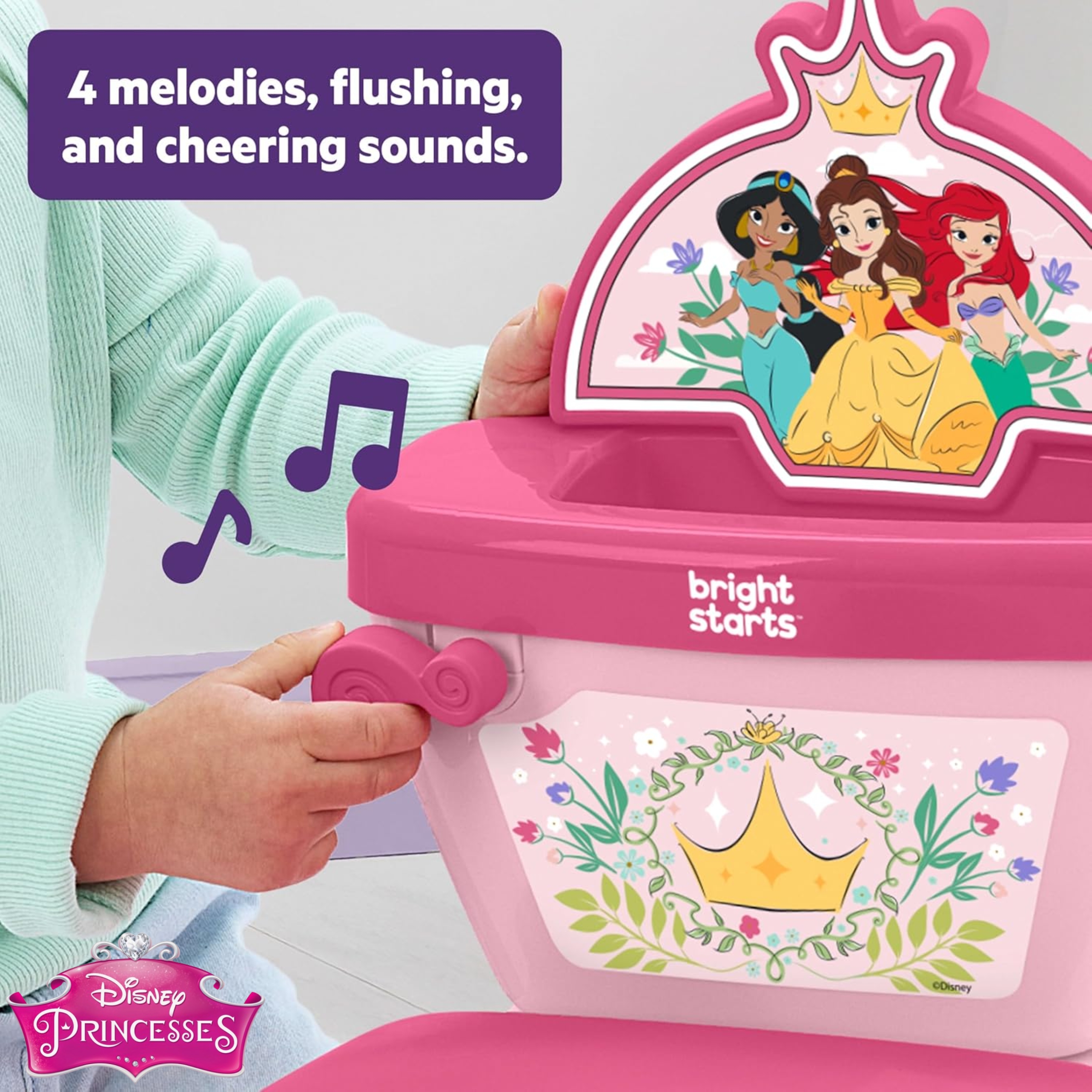 นำเข้า 🇺🇸 โถสุขภัณฑ์ 💖🚽 ให้เจ้าหญิง Disney ช่วยลูกสาวคุณ Bright Starts Disney Princess My Size Potty ปลอดภัย ถูกสุขลักษณะ จำลองไซส์หนูสุดน่ารัก