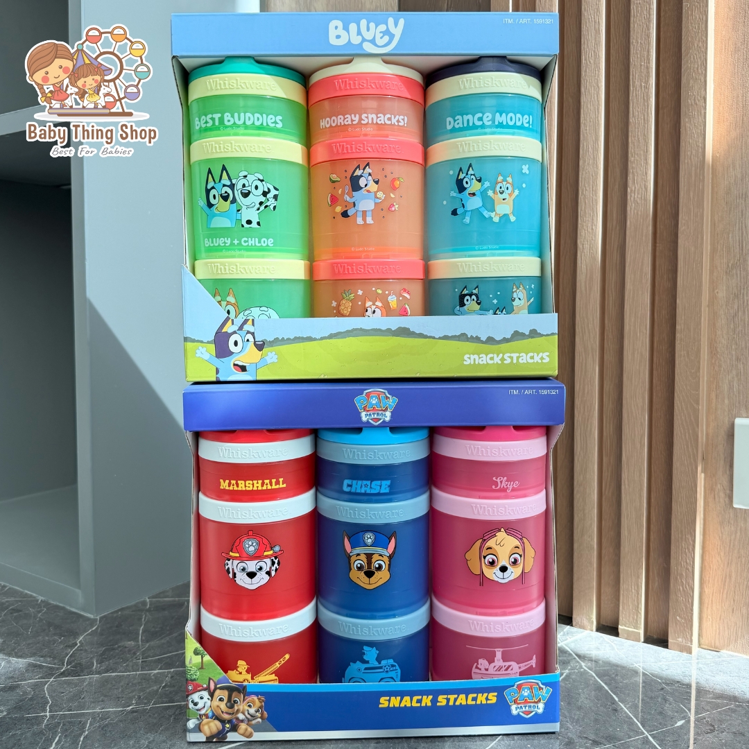 🎉นำเข้า📢 พกพาง่าย ไม่หกเลอะเทอะ! Whiskware Snack Containers!ให้มื้ออาหารว่างของลูกสนุกขึ้น 10 เท่า ราคา 1690 บาท