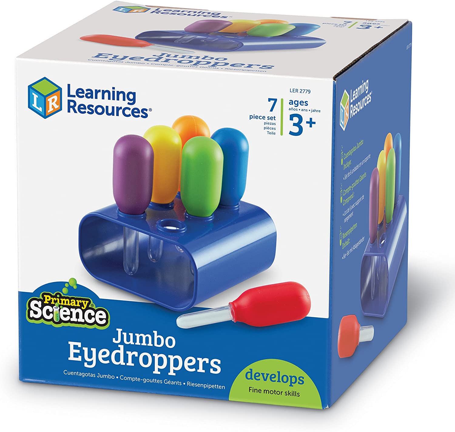 หลอดหยด ขนาดใหญ่ วิทยาศาสตร์ Learning Resources : Jumbo Eyedroppers Set of 6 In a Stand ราคา 800 - บาท