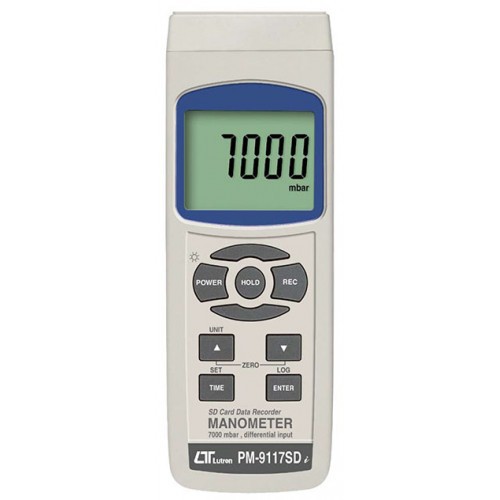 Lutron รุ่น PM-9110SD(29psi) เครื่องวัดความดันดิจิตอลแบบพกพา,Manometer SD Card Data Logger