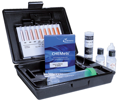 CHEMets รหัสสินค้าK-6010ชุดทดสอบคุณภาพน้ำค่าเหล็ก(รวมและละลายได้),Iron(Total&Soluble),Meas.range:0～1&1～10ppm