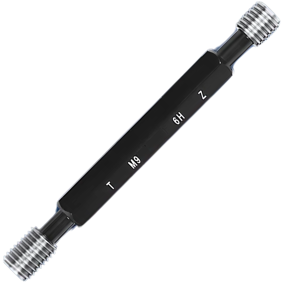 M9x1.25GPNP-6H กจวัดเกลียวในชนิดเกลียวเมตริกมาตรฐานสากล,Metric thread plug gauge,taperlock,(ISO standard,class-6H),M9x1.25-GPNP-6H,Go-NoGo set,with inspection result