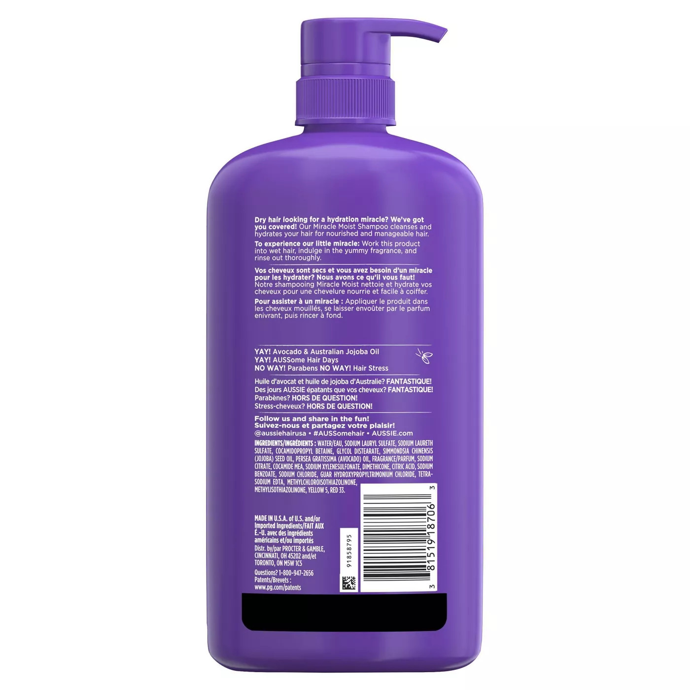 Aussie Miracle Moist Shampoo - 30.4 fl oz