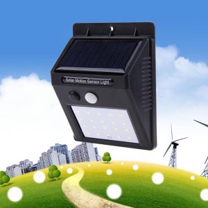 โคมไฟโซล่าเซลแบบติตตั้งผนัง LED 28 ดวง กันน้ำ#2120-1295-58-610819