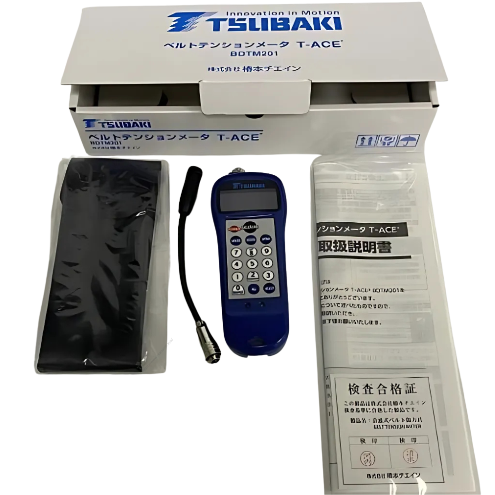 Tsubakimoto รุ่น BDTM-201 เครื่องวัดความตึงสายพานวิเคราะห์ด้วยความถี่เสียง,Sonic belt tension meter equipped with a large-screen LCD,meas.range:10Hz〜5000Hz