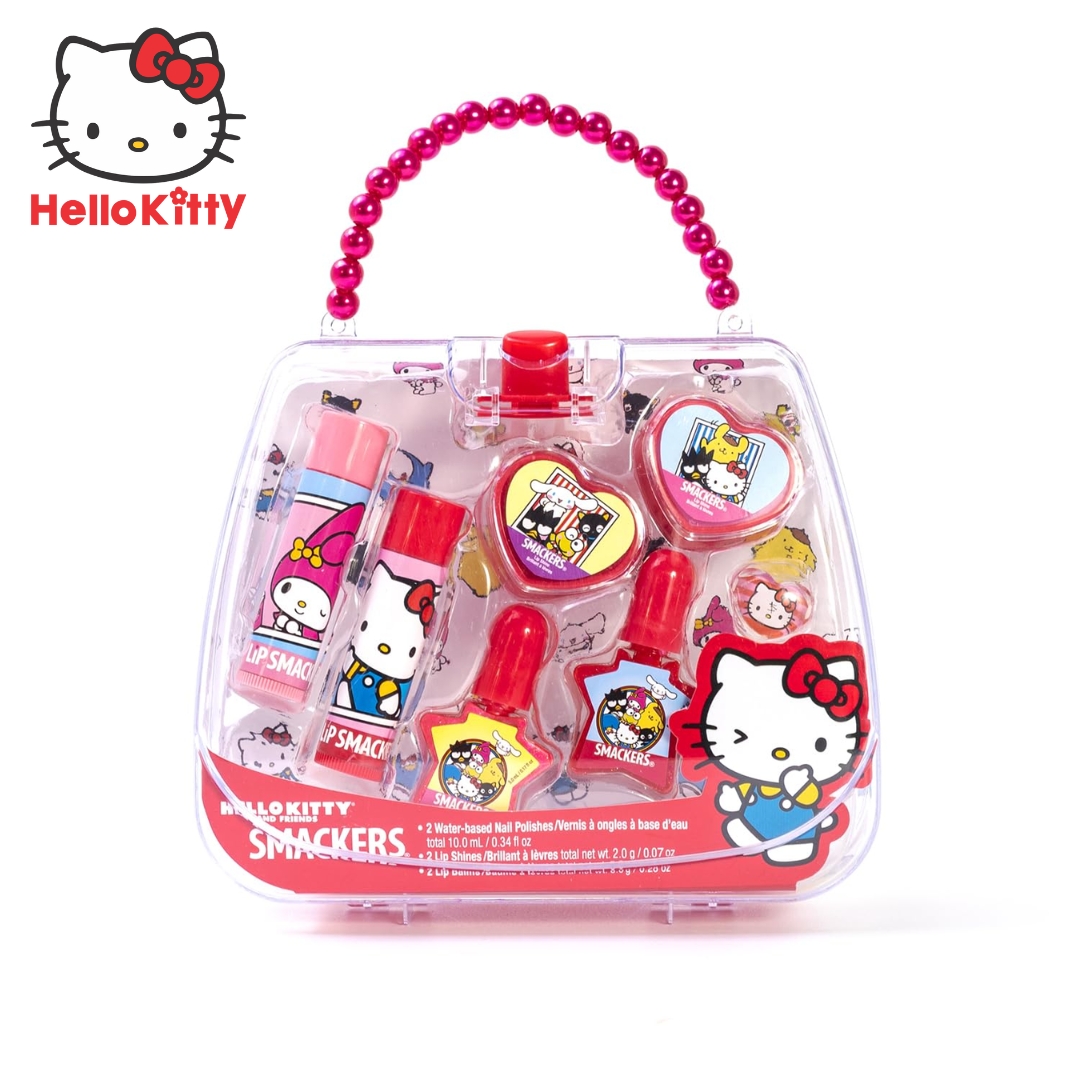 ใหม่ล่าสุด🎉นำเข้า Lip Smacker Hello Kitty Makeup Tote Bag, 1.0 Set- ชุดเครื่องสำอางและลิปบาล์มสำหรับเด็ก ราคา 1,190 บาทค่ะ