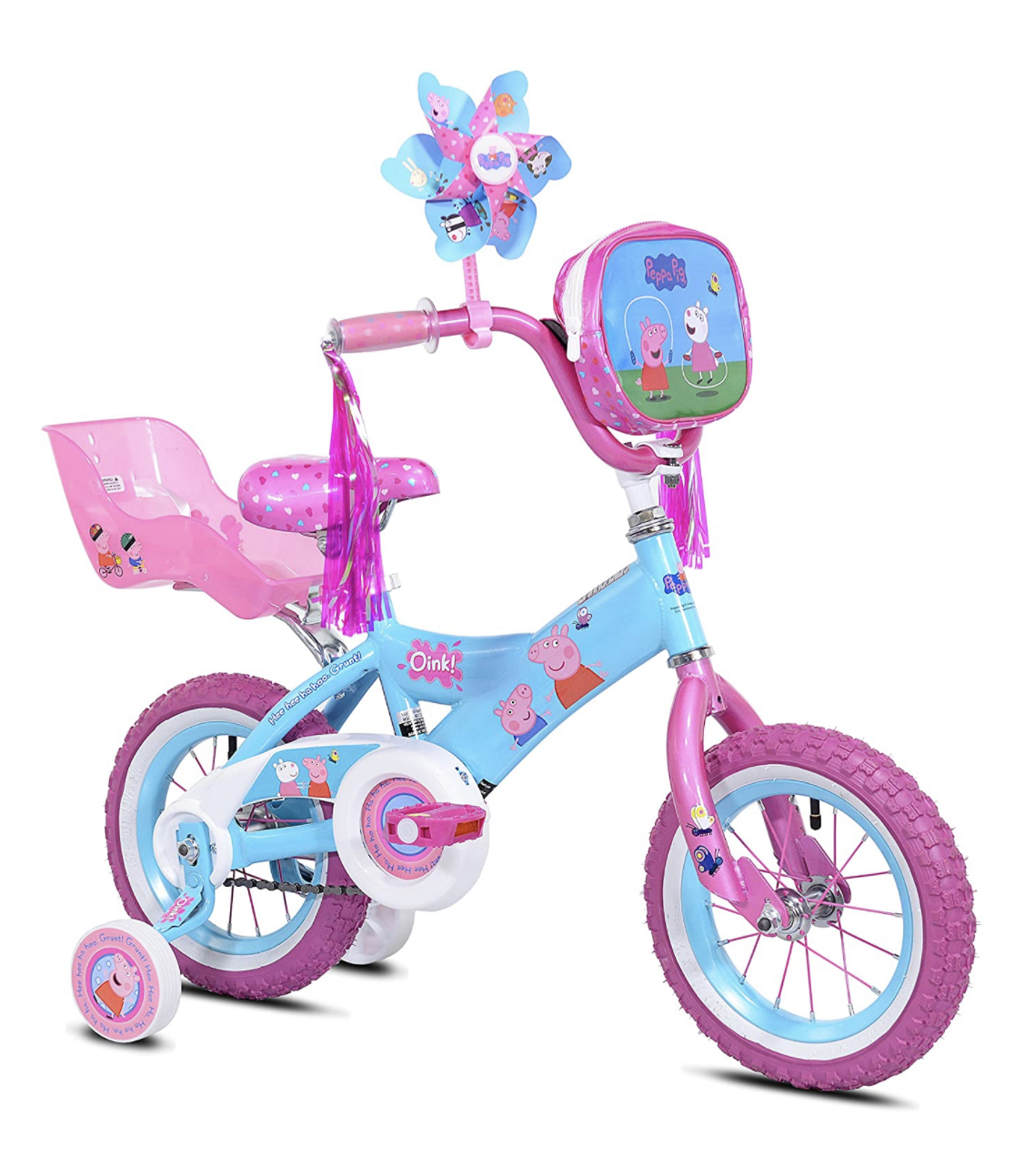จักรยาน เปป้าพิก ล้อ 12” สำหรับ เด็ก3-5 ขวบ Peppa Pig Pinwheel Bike, 12" ลิขสิทธิ์แท้ นำเข้าUSA ราคา 5,590 บาท