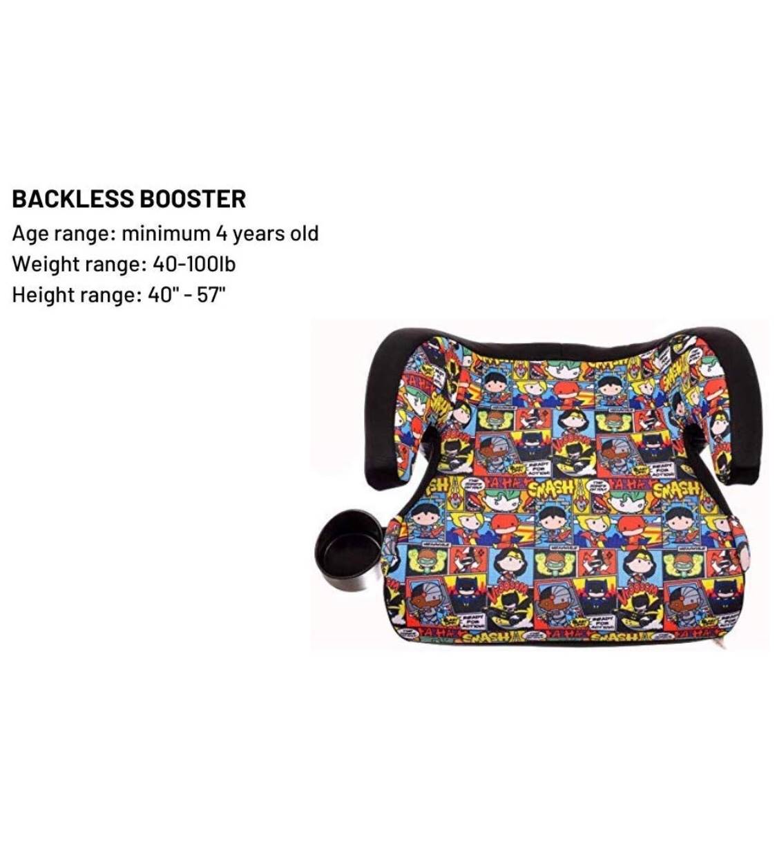 บูสเตอร์ซีท คาร์ซีทสำหรับเด็กโต แบบแยกส่วนได้ ลายซุปเปอร์ฮีโร่ KidsEmbrace High-Back Booster Car Seat, DC Comics Chibi Justice League