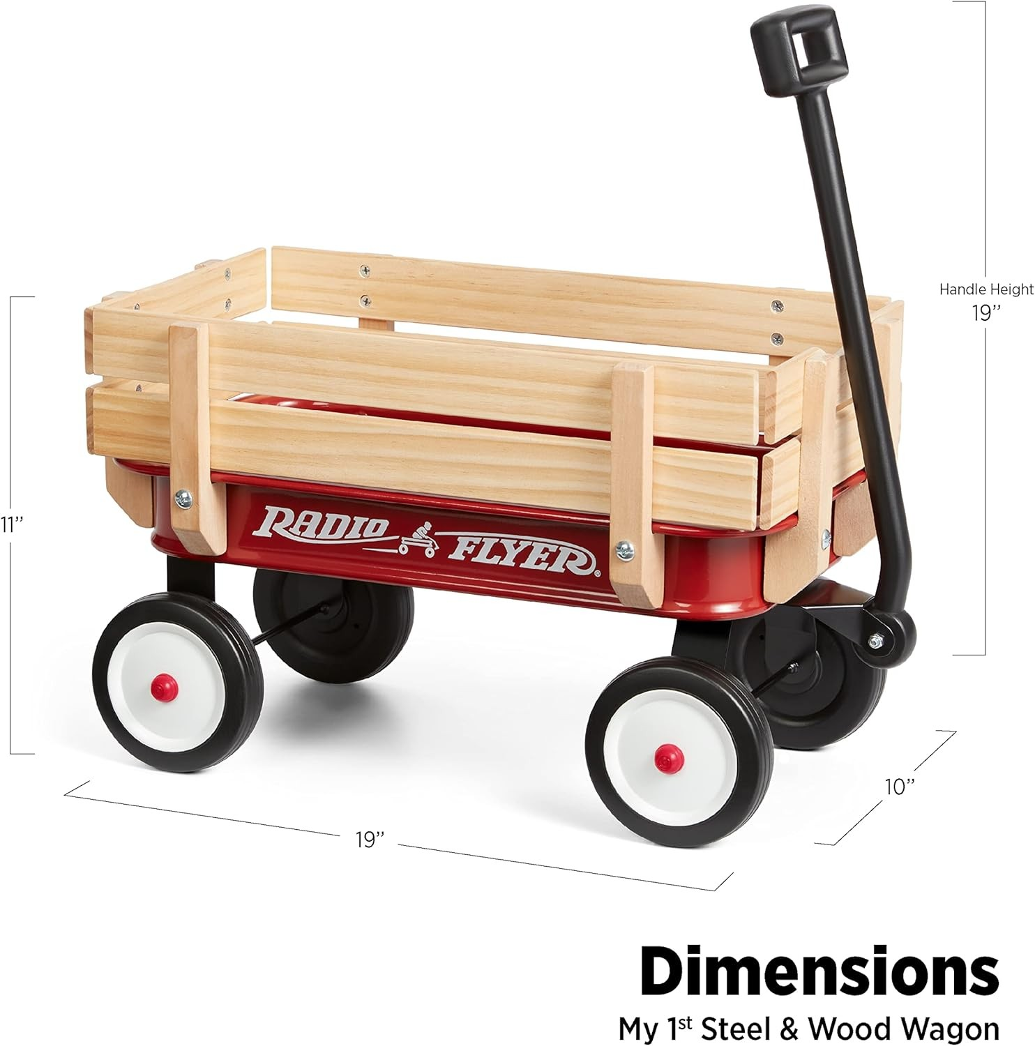 🔥นำเข้า🇺🇸 สนุกไปกับ Radio Flyer My 1st Steel & Wood Wagon สีแดงสดใส รถลากคลาสสิกสำหรับเด็ก เสริมสร้างจินตนาการและพัฒนา ราคาเพียง 2,590 บาท
