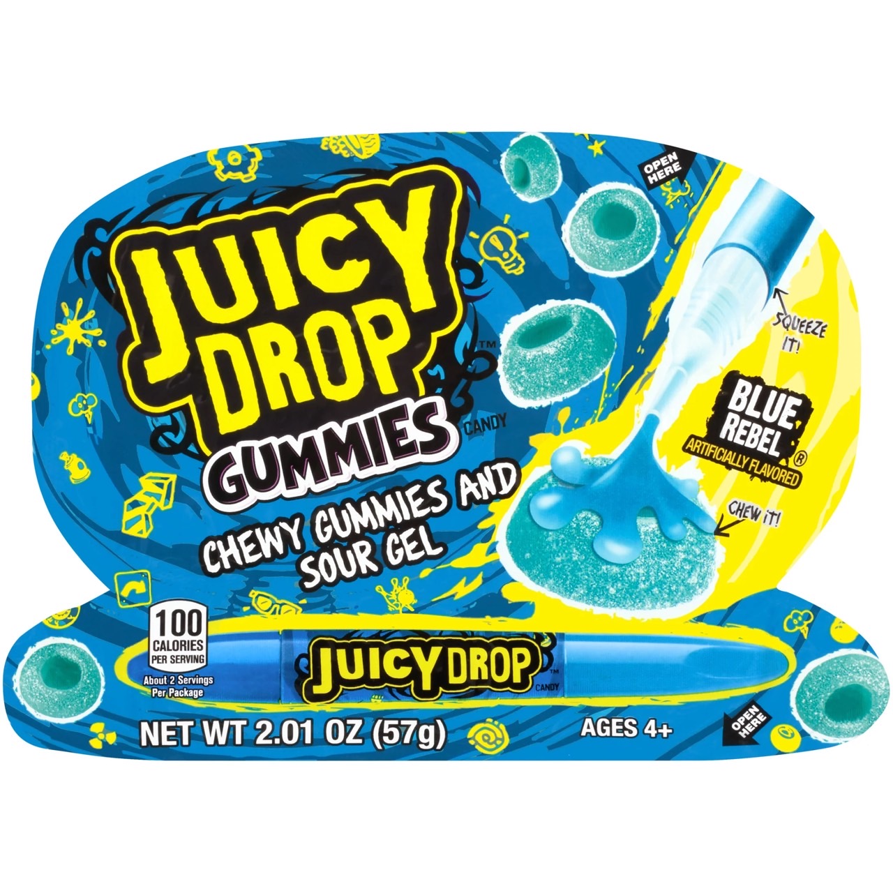 New กัมมี่ยอดฮิต นำเข้า🇺🇸 Juicy Drop Gummies - เยลลี่กัมมี่รสหวานและเปรี้ยวพร้อมปากกาเจล - 2.01 ออนซ์ ราคา 170 บาท/ซอง