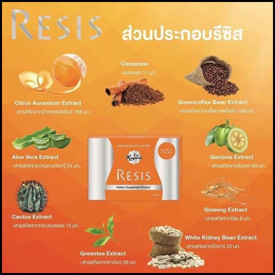 รีซิส RESIS อาหารเสริมลดความอ้วน สำหรับคนดื้อยา ลดยาก