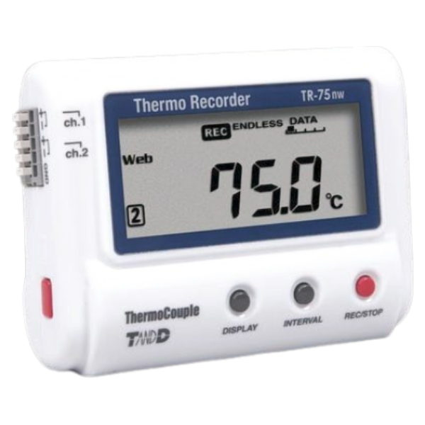 T&D รุ่นTR-75NWเครื่องบันทึกข้อมูลอุณหภูมิ,Temperature data logger, meas.range:-199°C～1760°C(Temperature sensor sold separately)