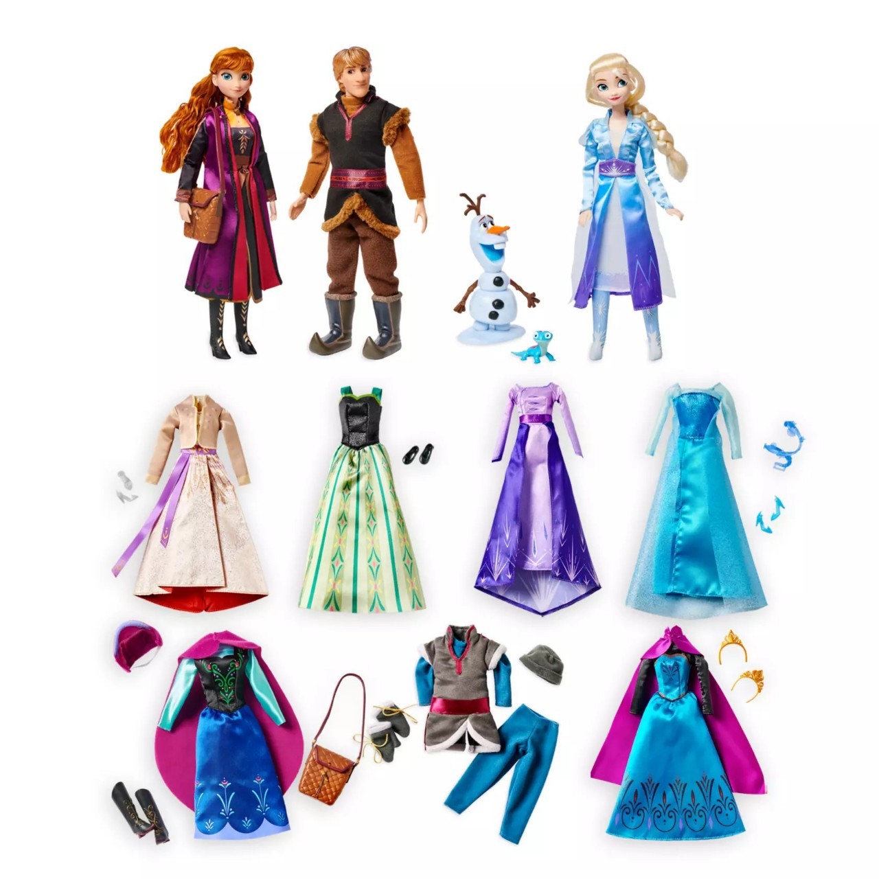 ✨ชุดของขวัญดีลักซ์นำเข้า🇺🇸 Frozen 1 & 2 Classic Dolls Deluxe Gift Set ชุดเอลซ่า อันนา 10 ชุด ชุดของขวัญสุดพรีเมียม ราคา 4,590 บาท