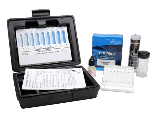 CHEMets รหัสสินค้าK-8510ชุดทดสอบคุณภาพน้ำค่าฟอสเฟต,Phosphate Visual Kit,Meas.range:0～1&1～10ppm