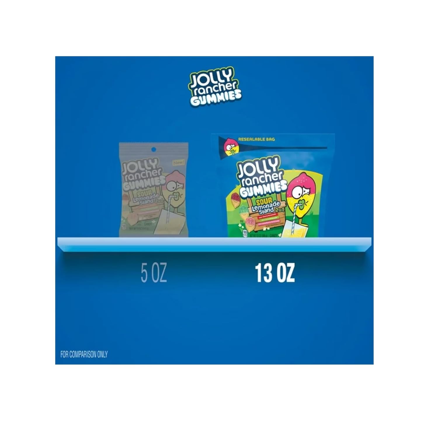 Newww ‼กัมมี่รสเปรี้ยวแสนอร่อย นำเข้าเองจาก🇺🇸 ของแท้ 💯 Jolly Gummies Lemonade Stand Sours Gummies - กัมมี่ยอดฮิตรสเลม่อน เปรี้ยวหวาน ถุง 13 ออนซ์ ราคา 450 บาท / ถุง