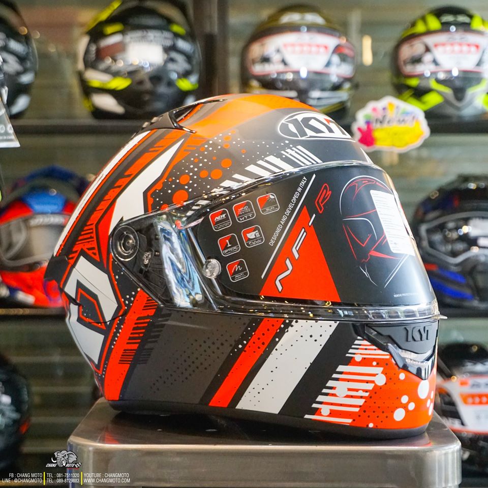 หมวกกันน็อค KYT รุ่น NF-R ลาย Energy Red Anthracite