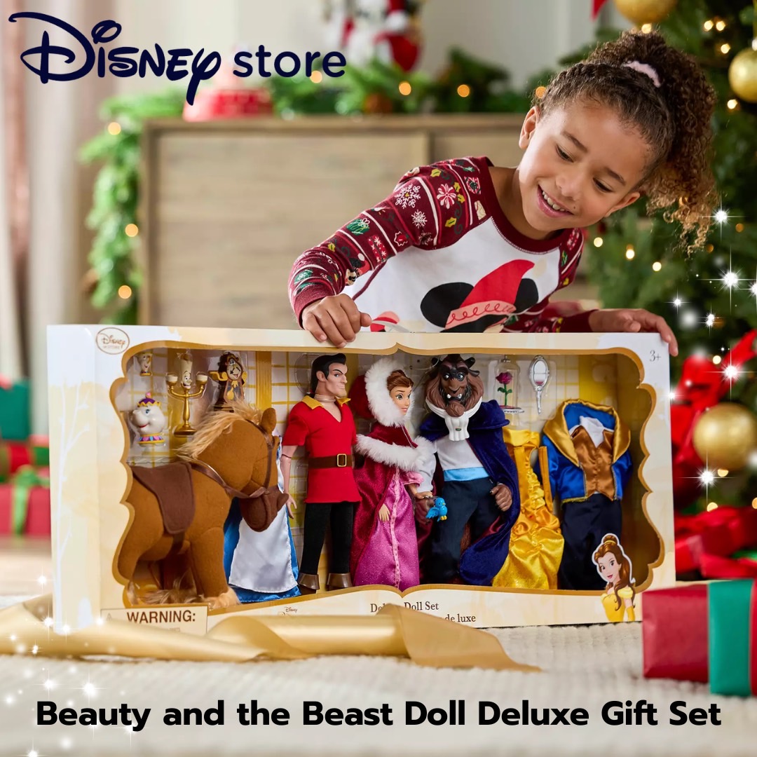 นำเข้า 🇺🇸 ✨ชุดของขวัญ Beauty and the Beast Doll Deluxe Gift Set “โฉมงามกับเจ้าชายอสูร”ขนาด 11 นิ้ว ราคา 4,990 บาท