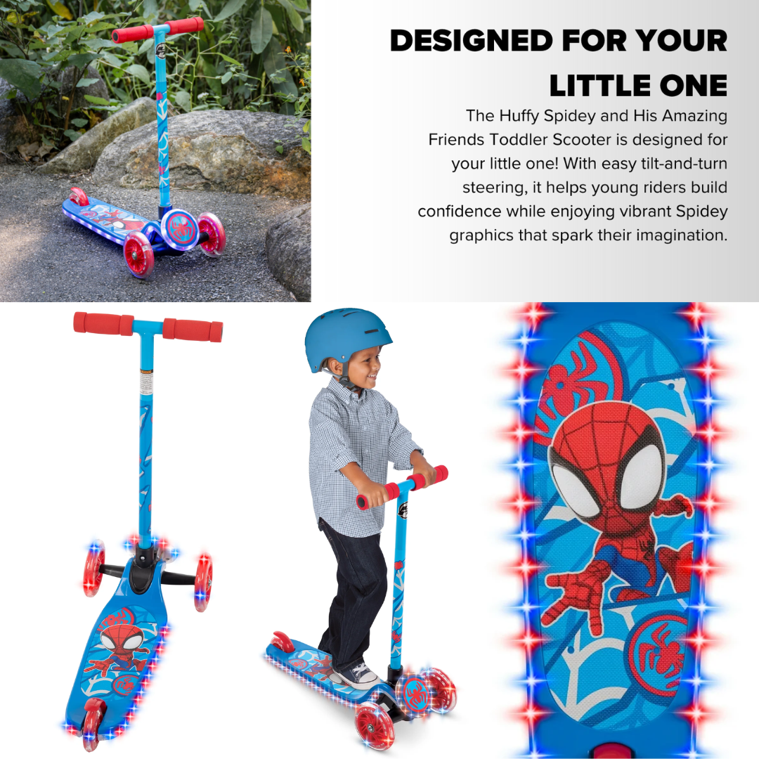 นำเข้า 🇺🇸 ผจญภัยแบบฮีโร่ กับ Huffy Marvel Spidey & His Amazing Friends Toddler Scooter สกู๊ตเตอร์สุดเท่ 🕷️✨ ราคา 2,690 บาท