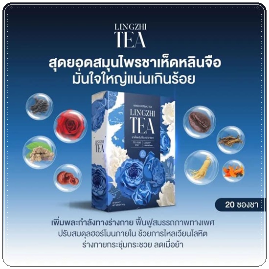 ชาเห็ดหลินจือ อารยา Lingzhi Tea Araya (1แถม2)