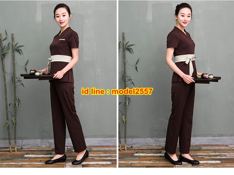 S6103008 ชุดพนักงานนวดสปา ชุดพนักงานเสริมสวย ชุดทำงาน ชุดสูท S6103008 ชุด