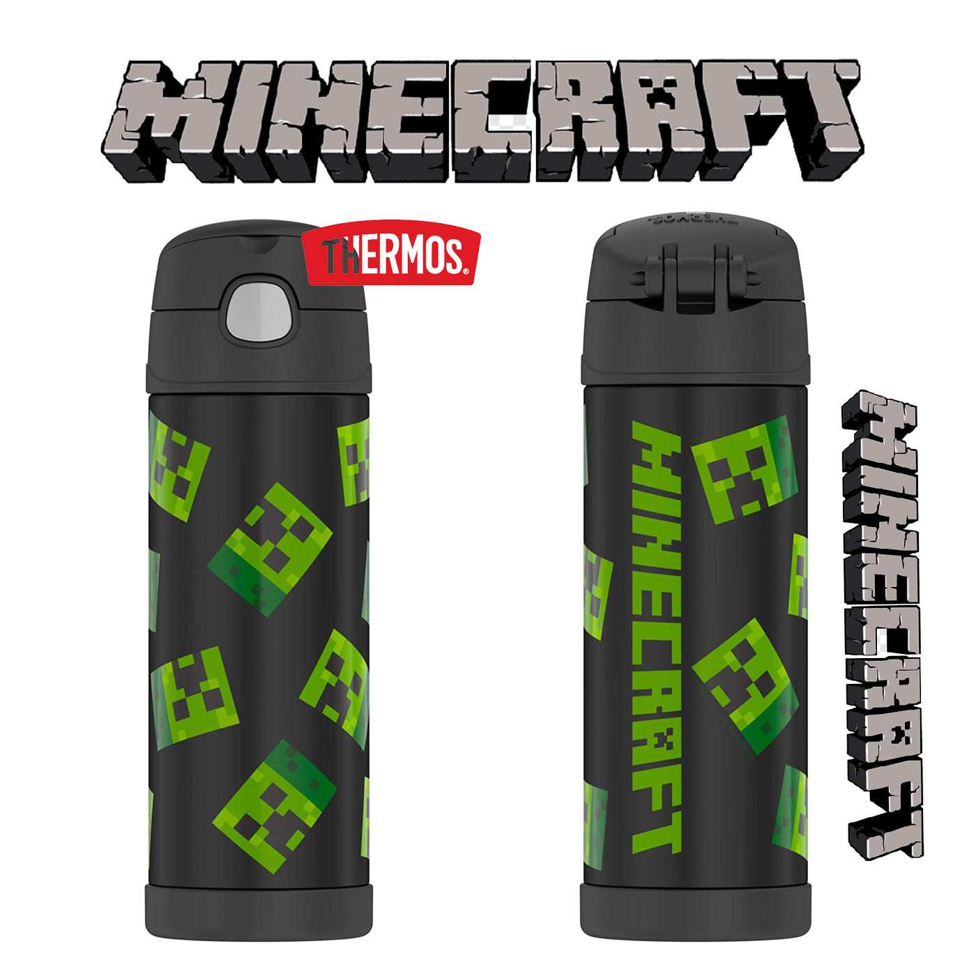กระติกน้ำสแตนเลสเก็บความเย็น Thermos Funtainer Minecraft 16oz ราคา 1190 บาท