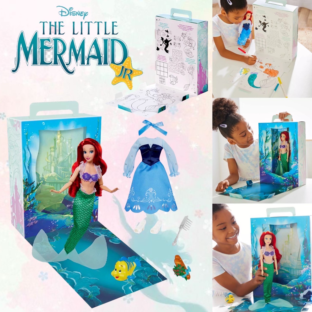 นำเข้า 🇺🇸 เซ็ทตุ๊กตาเจ้าหญิงและกิจกรรมระบายสีTiana Disney Story Doll, The Princess and the Frog 11" ราคา 1,590 บาท