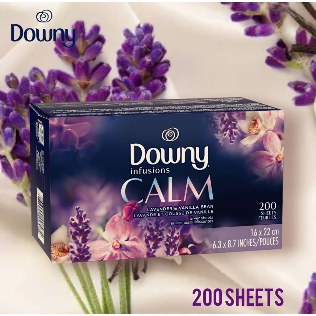 นำเข้า🇺🇸 แผ่นอบผ้าหอม แผ่นหอมอบผ้านุ่ม สำหรับเครื่องอบผ้า Downy Dryer Sheets , Infusions Dryer Sheets Laundry Fabric Softener